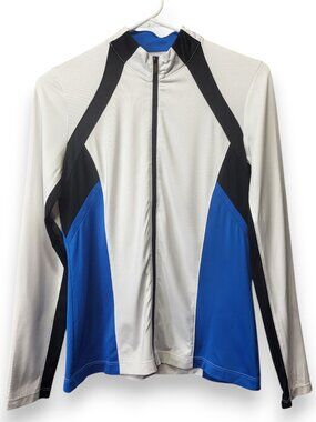 Tail White Label Blue Black White Colorblock Full-Zip Athletic Jacket - Size XS